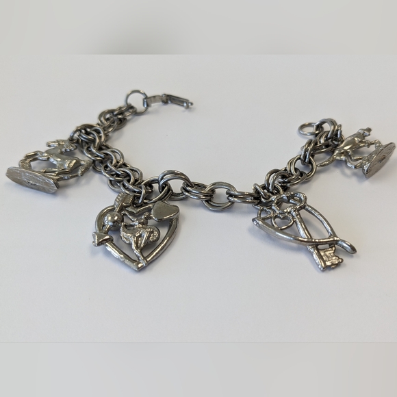 EVC SILVER TONE CHARM BRACELET - Picture 8 of 14